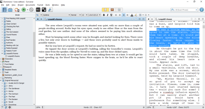 Scrivener screenshot