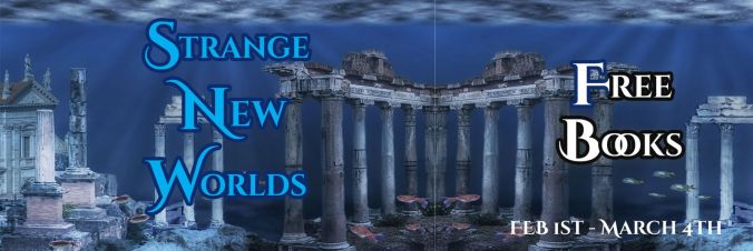 Strange New Worlds free book promo banner showing an ancient ruin underwater